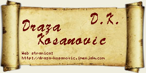 Draža Kosanović vizit kartica